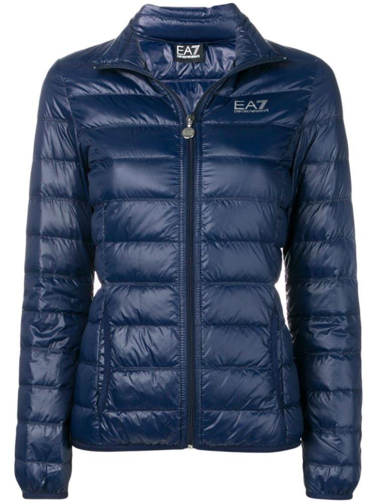 Blue Women\'s Ea7 Emporio Armani Fitted Puffer Jacket Jackets | SSI9DGQ