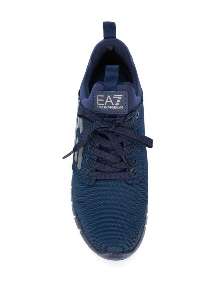 Blue Women's Ea7 Emporio Armani Logo Print Sneakers | DHHKHA9