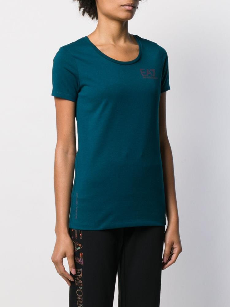 Blue Women's Ea7 Emporio Armani Short Sleeve T Shirts | GIKEN88