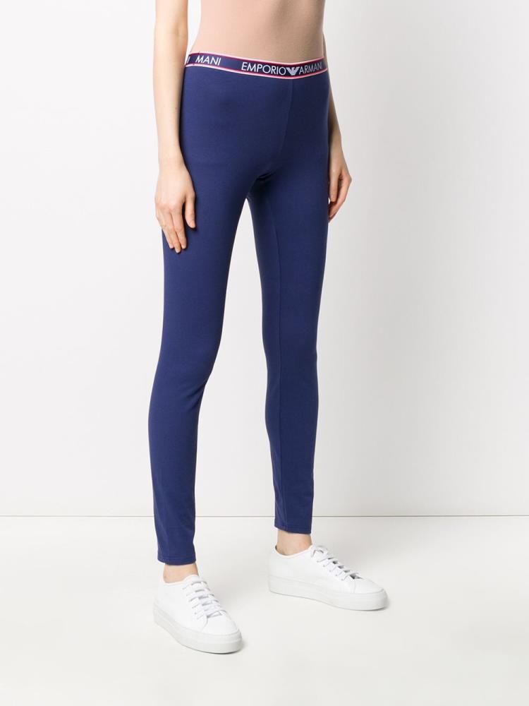 Blue Women's Armani Emporio Branded Slim Fit Leggings | AXP74HX