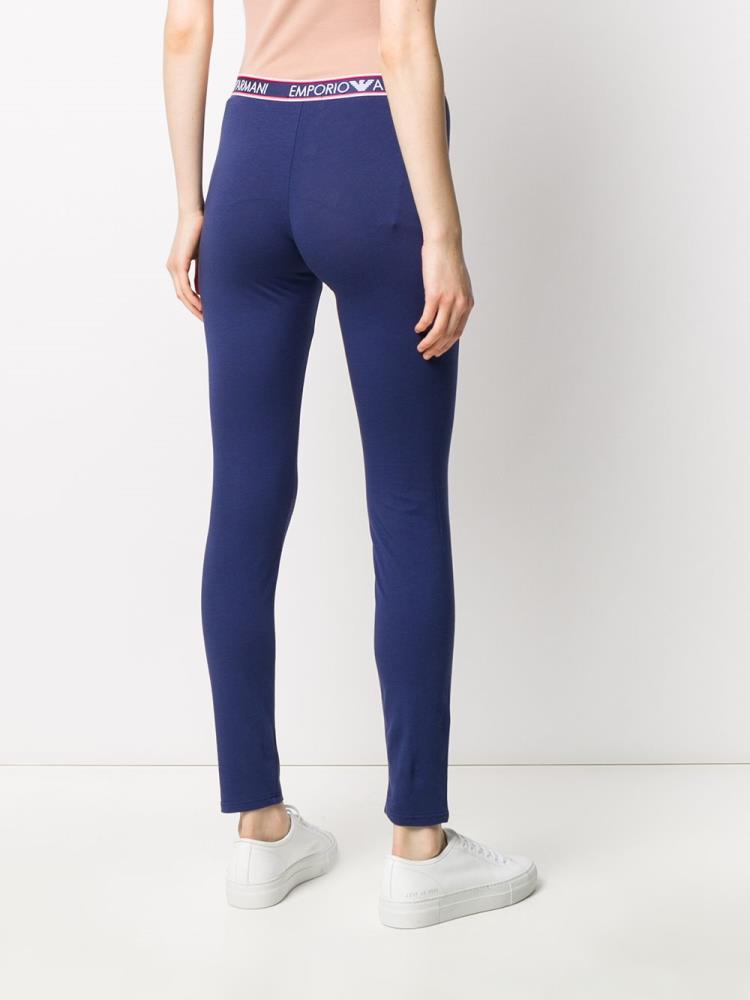 Blue Women's Armani Emporio Branded Slim Fit Leggings | AXP74HX