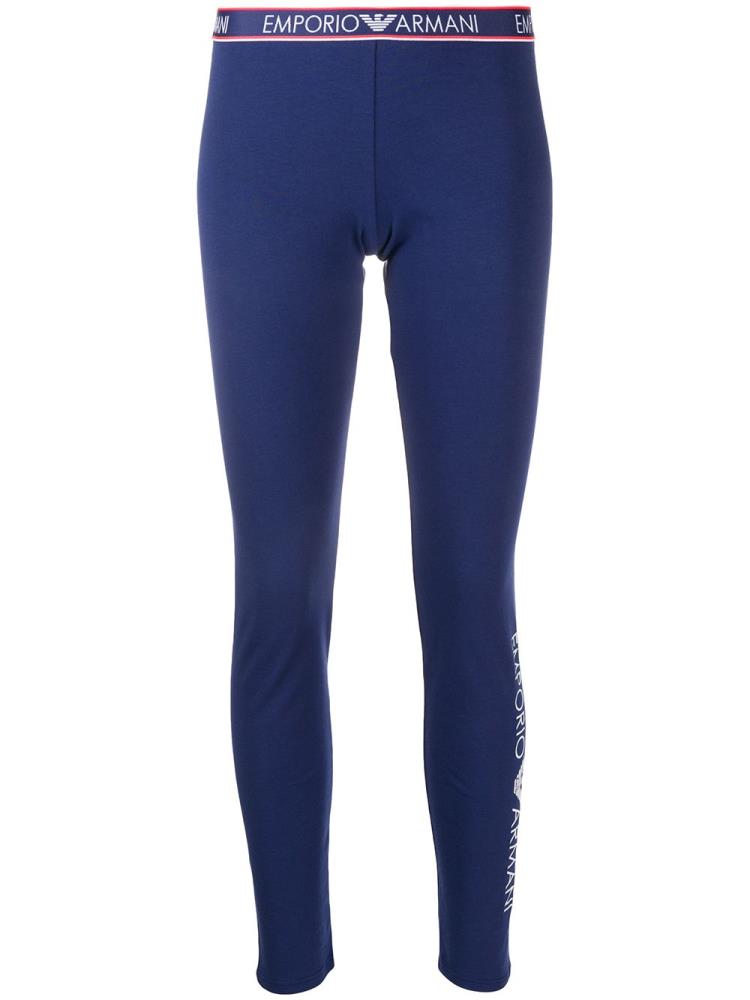 Blue Women\'s Armani Emporio Branded Slim Fit Leggings | AXP74HX