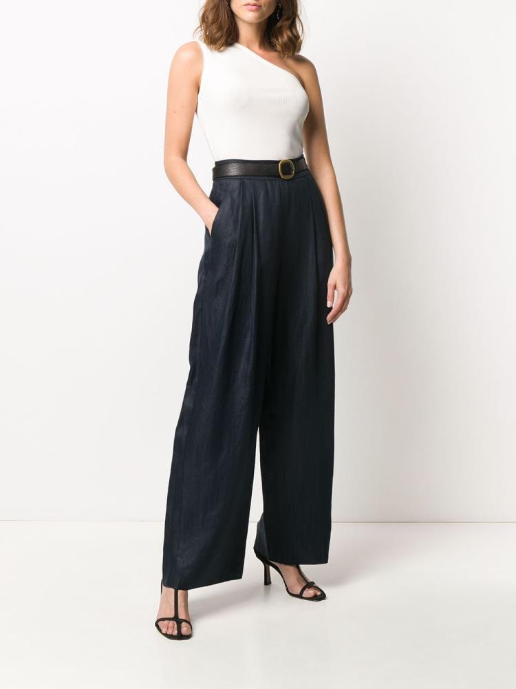 Blue Women's Armani Emporio High Waisted Pants | KLSXF7U