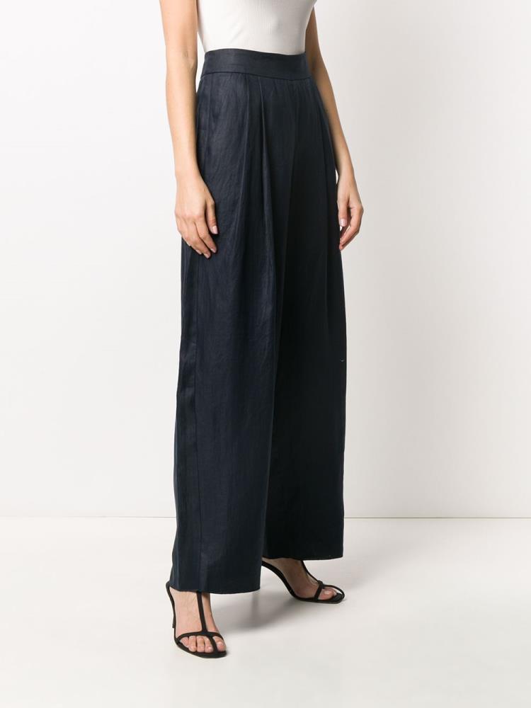 Blue Women's Armani Emporio High Waisted Pants | KLSXF7U