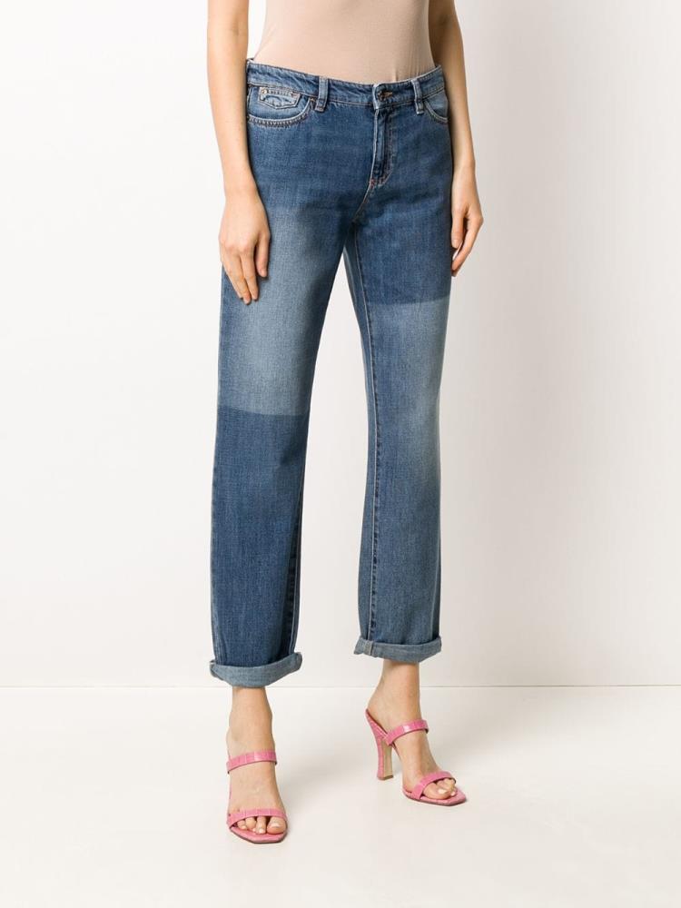 Blue Women's Armani Emporio Mid Rise Boyfriend Jeans | 6O6ONO1