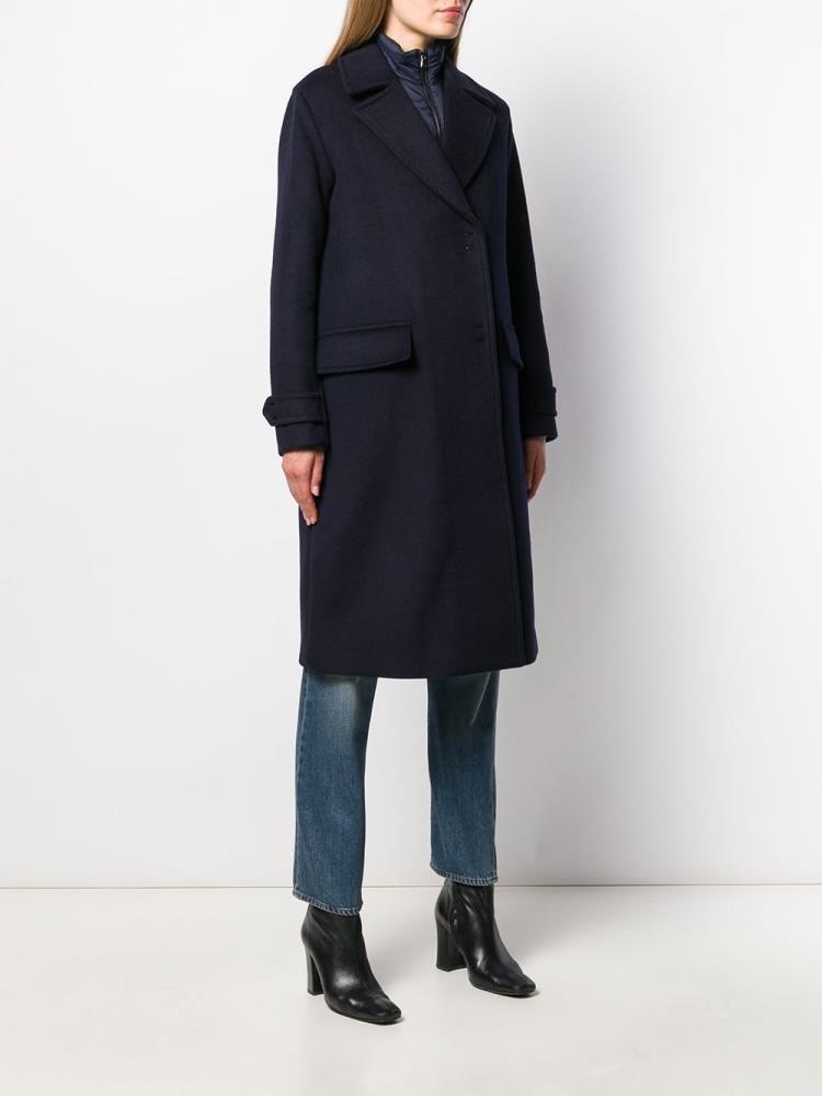 Blue Women's Armani Emporio Oversized Wool Coats | E9NK3EH