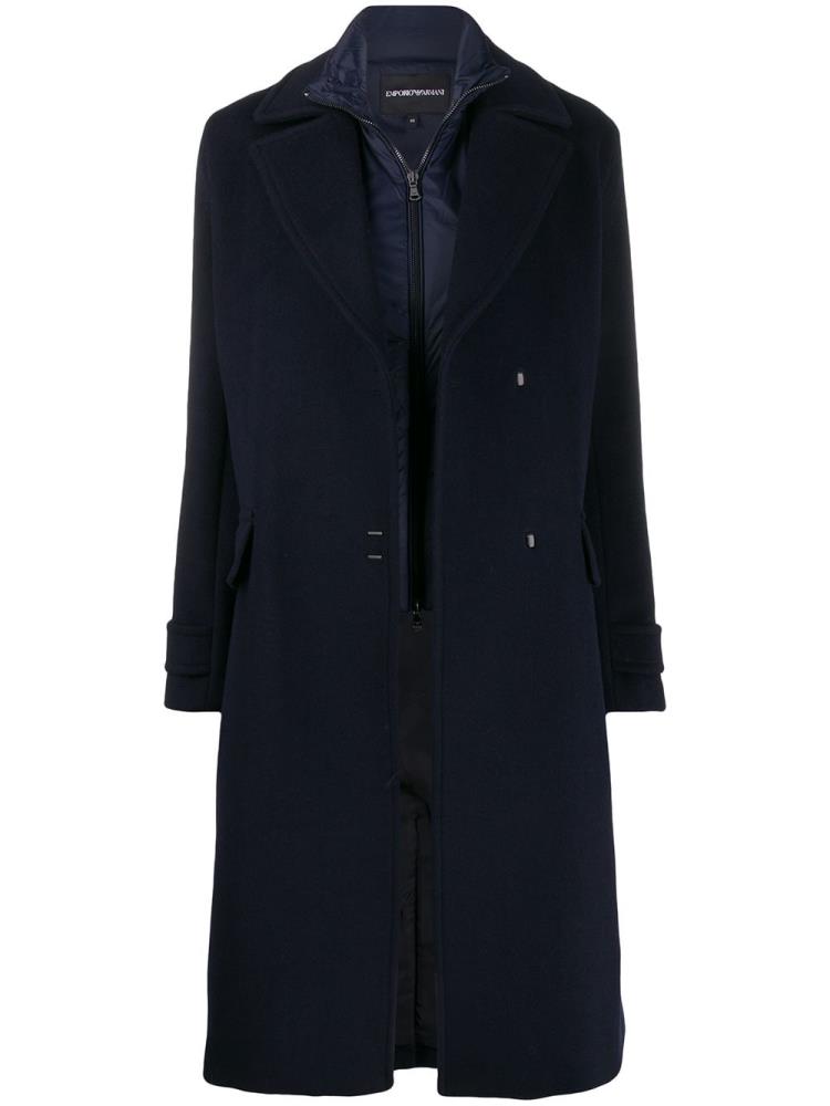 Blue Women\'s Armani Emporio Oversized Wool Coats | E9NK3EH