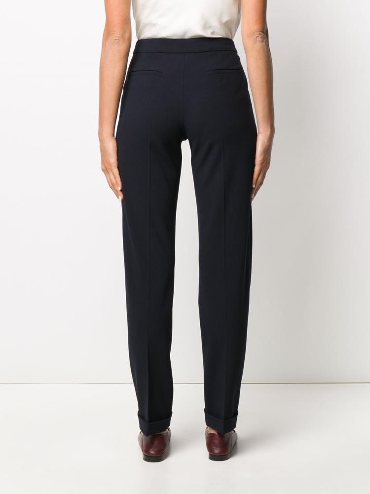 Blue Women's Giorgio Armani High Waisted Pants | A7IZC71