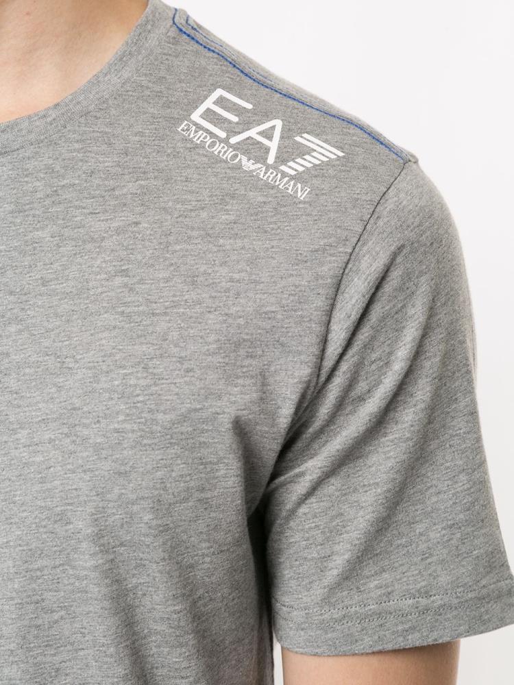 Brown Men's Ea7 Emporio Armani Logo Print T Shirts | 8VZ9ESK