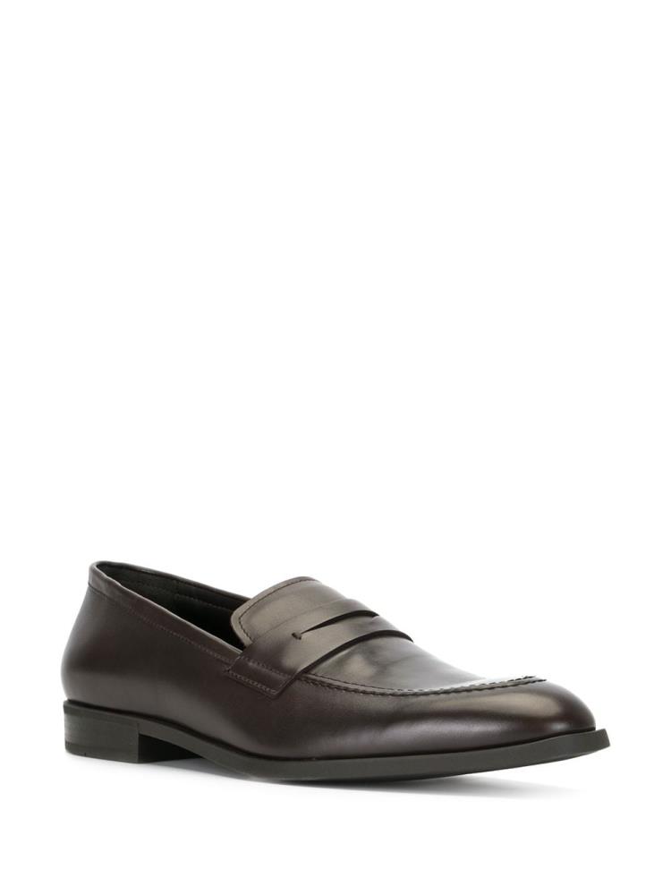 Brown Men's Armani Emporio Classic Formal Loafers | BFIVUL6