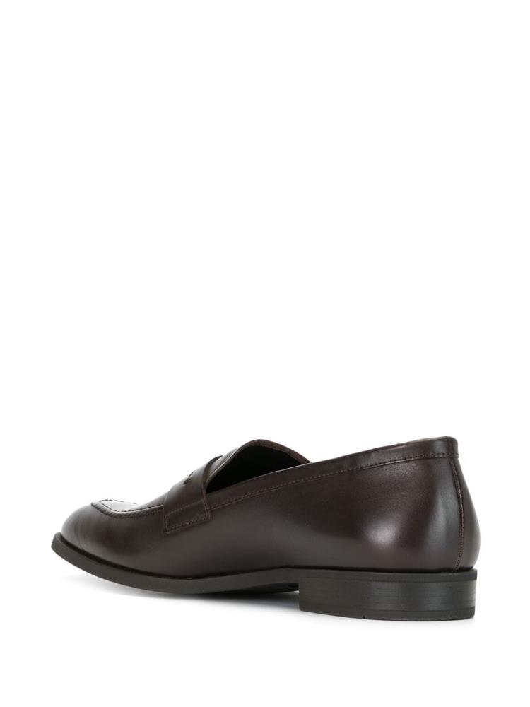 Brown Men's Armani Emporio Classic Formal Loafers | BFIVUL6