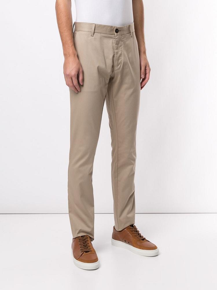 Brown Men's Armani Emporio Plain Straight Tailored Pants Pants | 1F8SQ2H