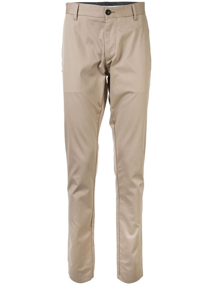 Brown Men\'s Armani Emporio Plain Straight Tailored Pants Pants | 1F8SQ2H