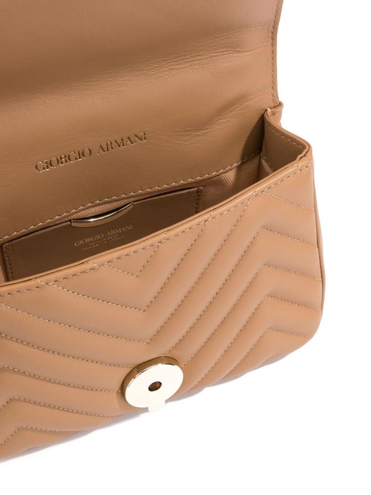 Brown Women's Giorgio Armani Soft Logo Crossbody Bags | S5O8ZJY