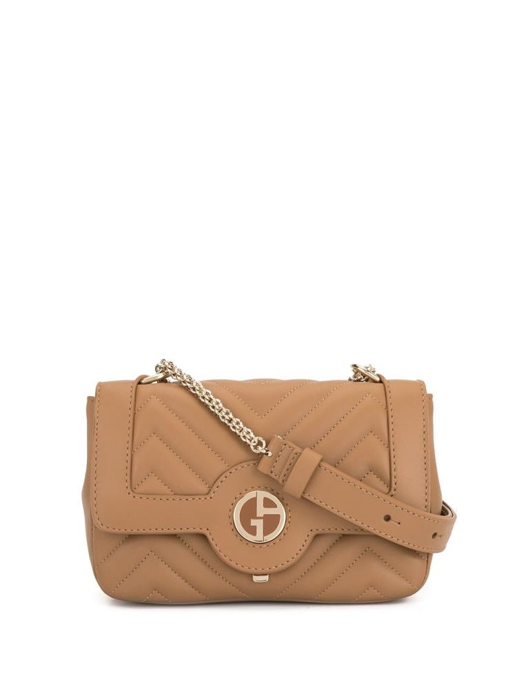 Brown Women\'s Giorgio Armani Soft Logo Crossbody Bags | S5O8ZJY