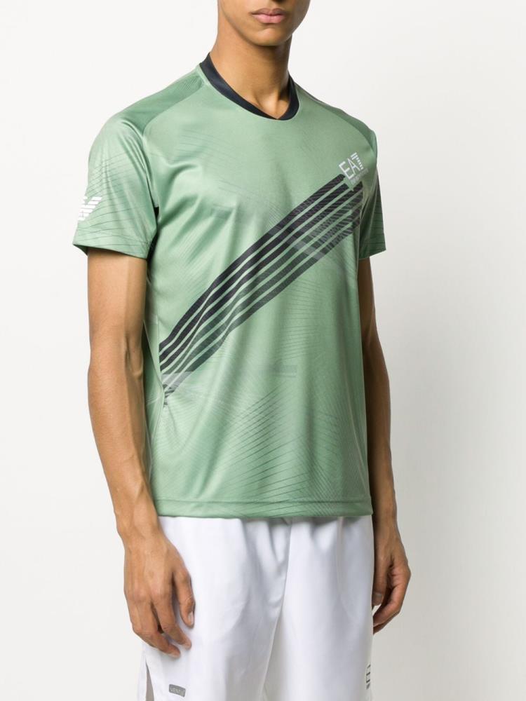 Green Men's Ea7 Emporio Armani Sports Printed T Shirts | J20KNH2