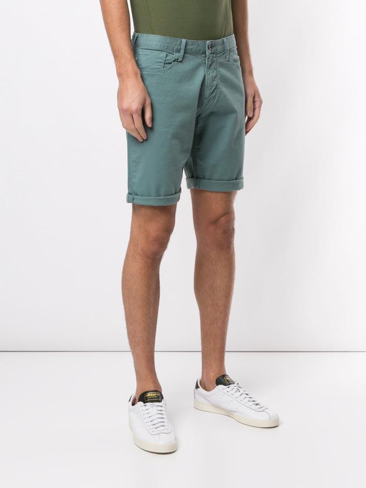 Green Men's Armani Emporio Embroidered Logo Deck Shorts | LD9HW36