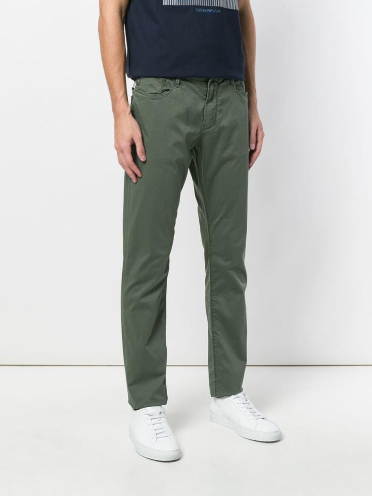 Green Men's Armani Emporio Straight Leg Pants | GLGS1PZ