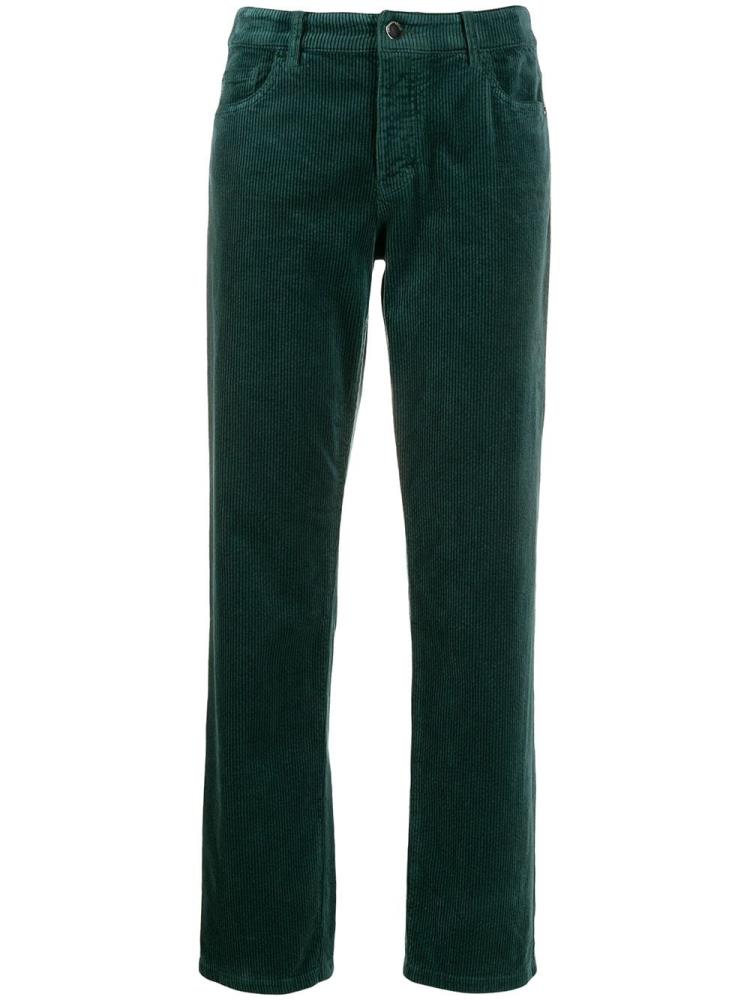 Green Women\'s Armani Emporio Straight Cut Pants | VIUB7RL