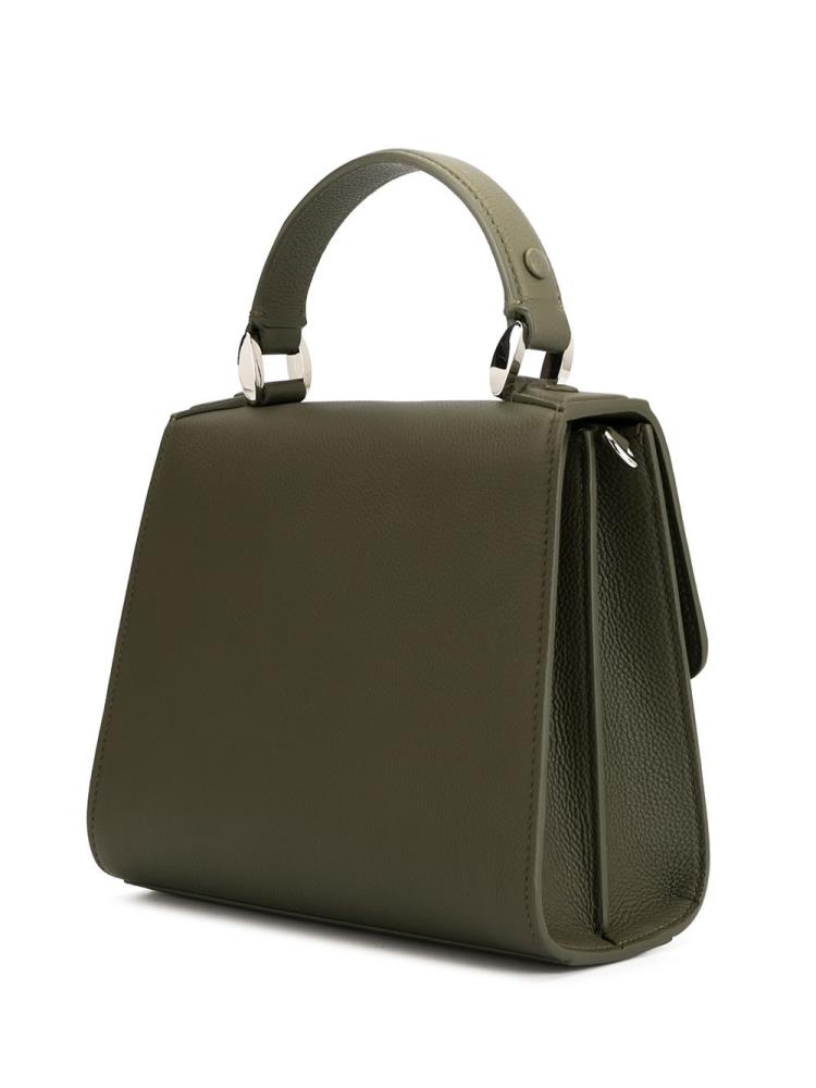 Green Women's Giorgio Armani Soft Logo Tote Bags | TQNBQD4