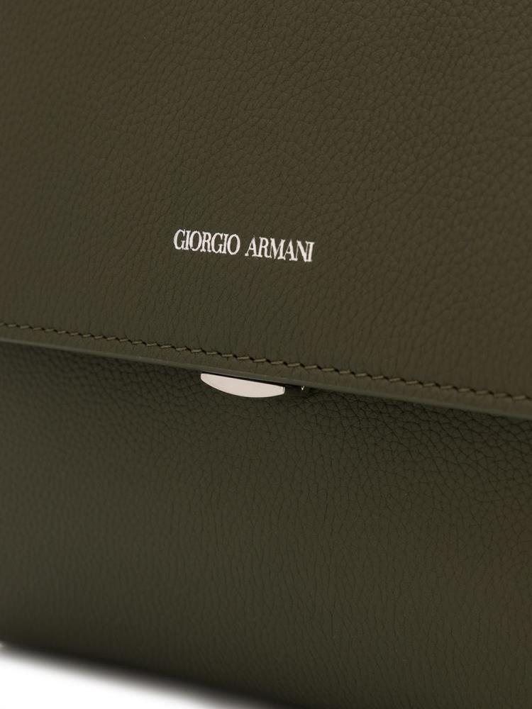 Green Women's Giorgio Armani Soft Logo Tote Bags | TQNBQD4