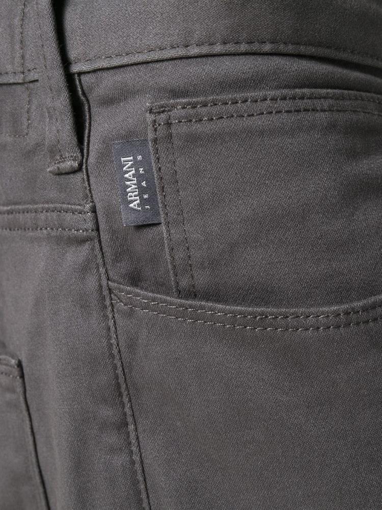 Grey Men's Armani Jeans Straight Leg Chinos | PQ7WOMM