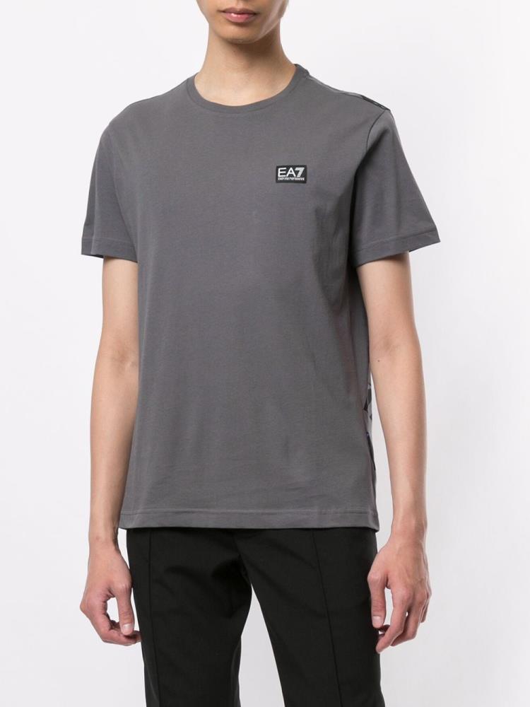 Grey Men's Ea7 Emporio Ea7 Print T Shirts | CETR2WH