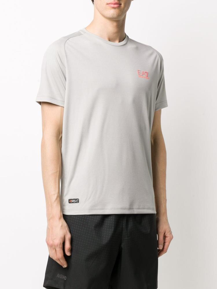 Grey Men's Ea7 Emporio Armani Logo T Shirts | B4M7UHY