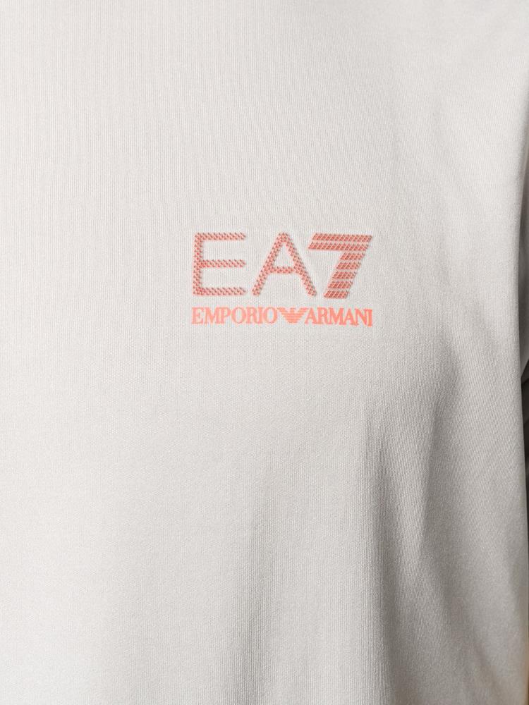 Grey Men's Ea7 Emporio Armani Logo T Shirts | B4M7UHY