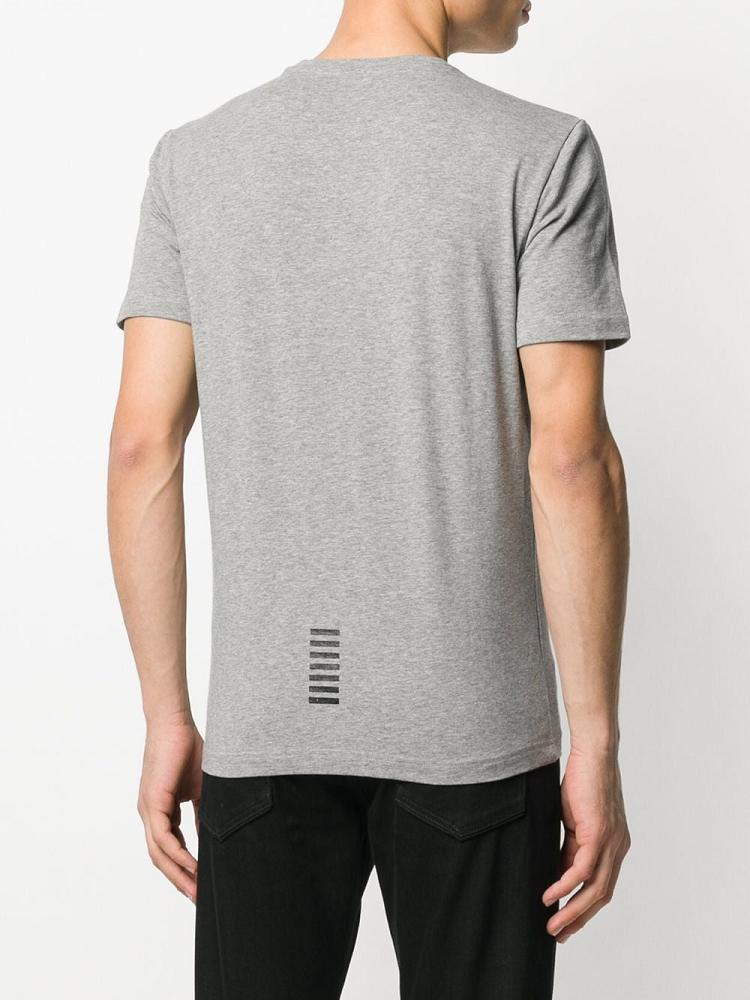 Grey Men's Ea7 Emporio Armani Logo Print T Shirts | CK7NNLY