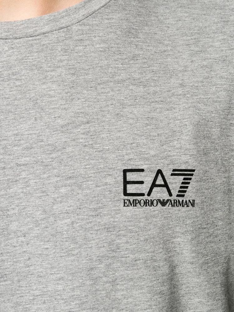 Grey Men's Ea7 Emporio Armani Logo Print T Shirts | CK7NNLY