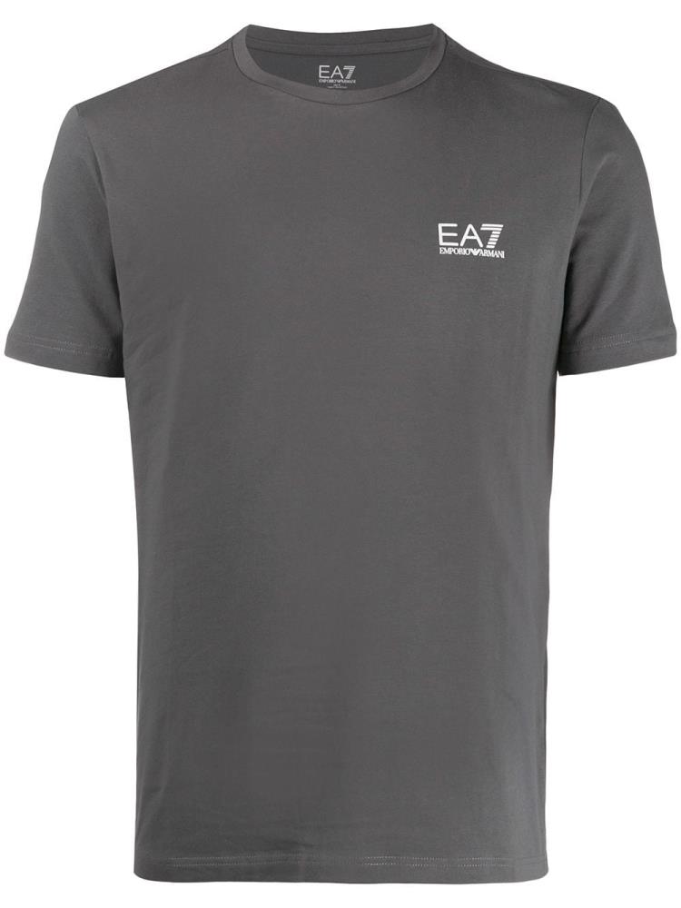 Grey Men\'s Ea7 Emporio Armani Logo Print T Shirts | DK5ETSN