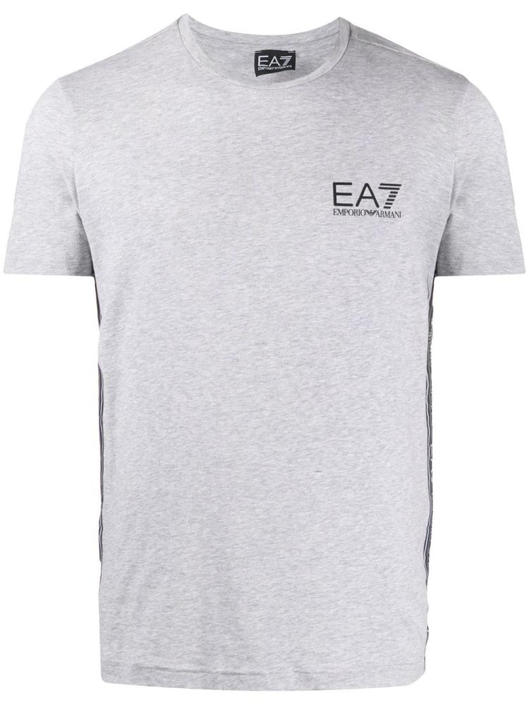 Grey Men\'s Ea7 Emporio Armani Logo Tape T Shirts | GP8AVKA