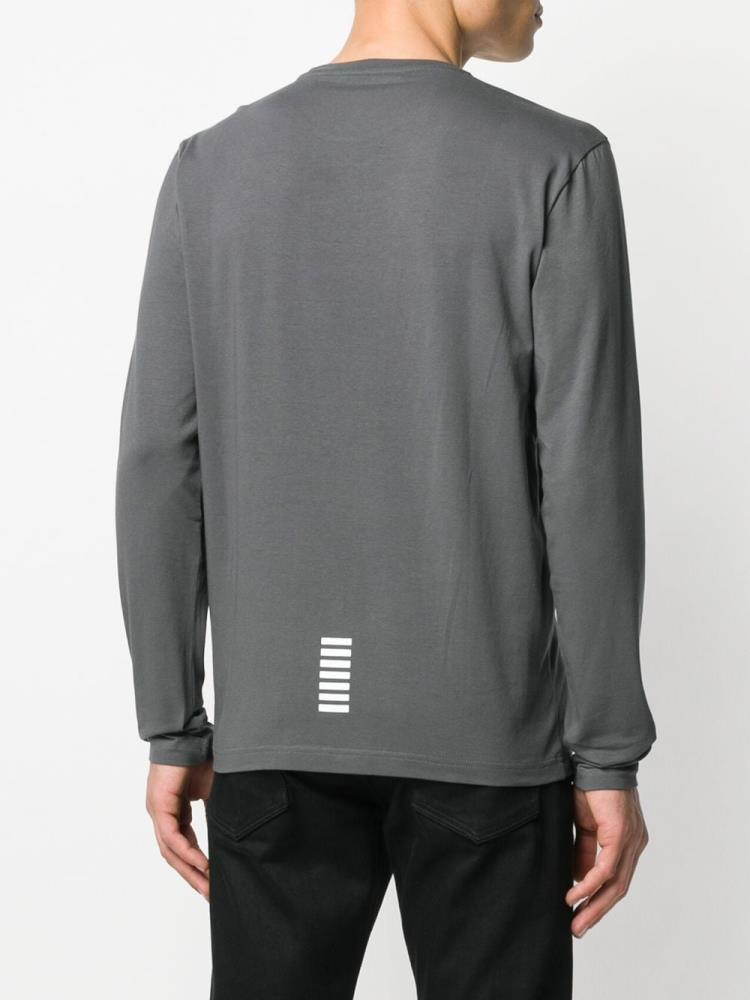 Grey Men's Ea7 Emporio Armani Logo Print Sweatshirts | WBZAL3P