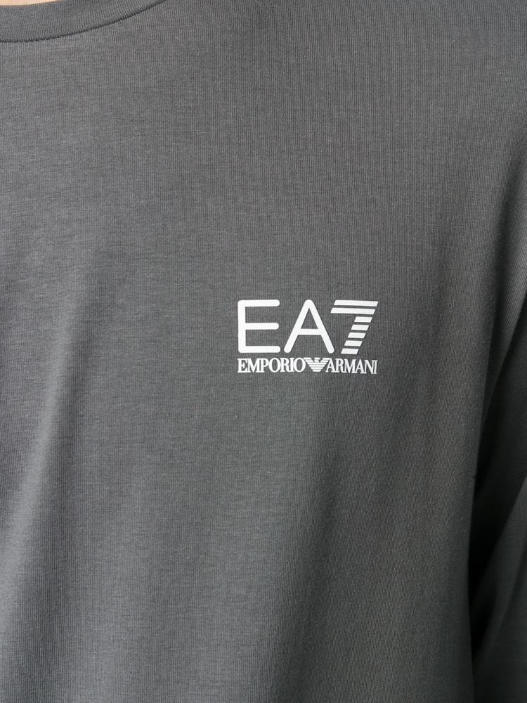 Grey Men's Ea7 Emporio Armani Logo Print Sweatshirts | WBZAL3P