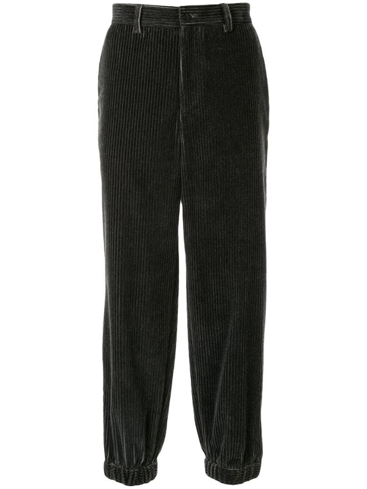 Grey Men\'s Armani Emporio Faded Corduroy Pants | IUQ1GJF