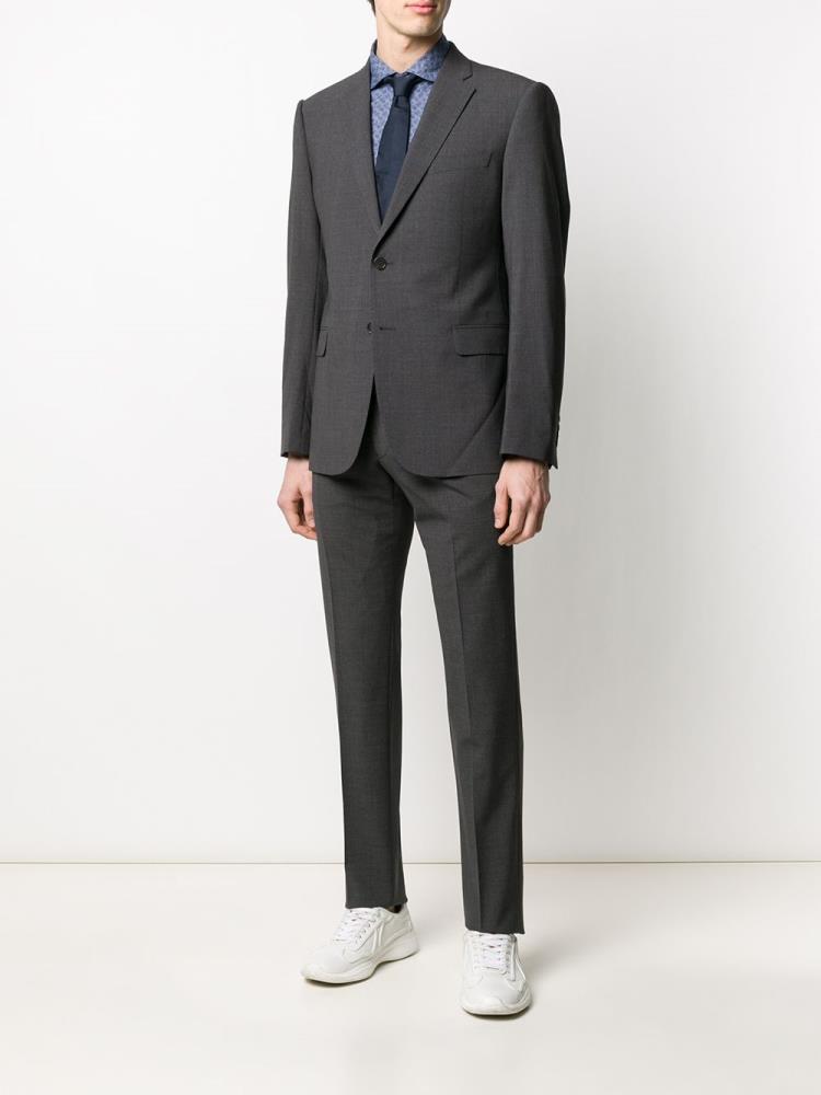 Grey Men's Armani Emporio Fitted Two Piece Suits | 615EPGA