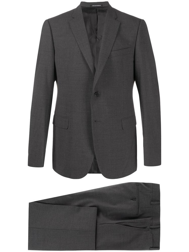 Grey Men\'s Armani Emporio Fitted Two Piece Suits | 615EPGA