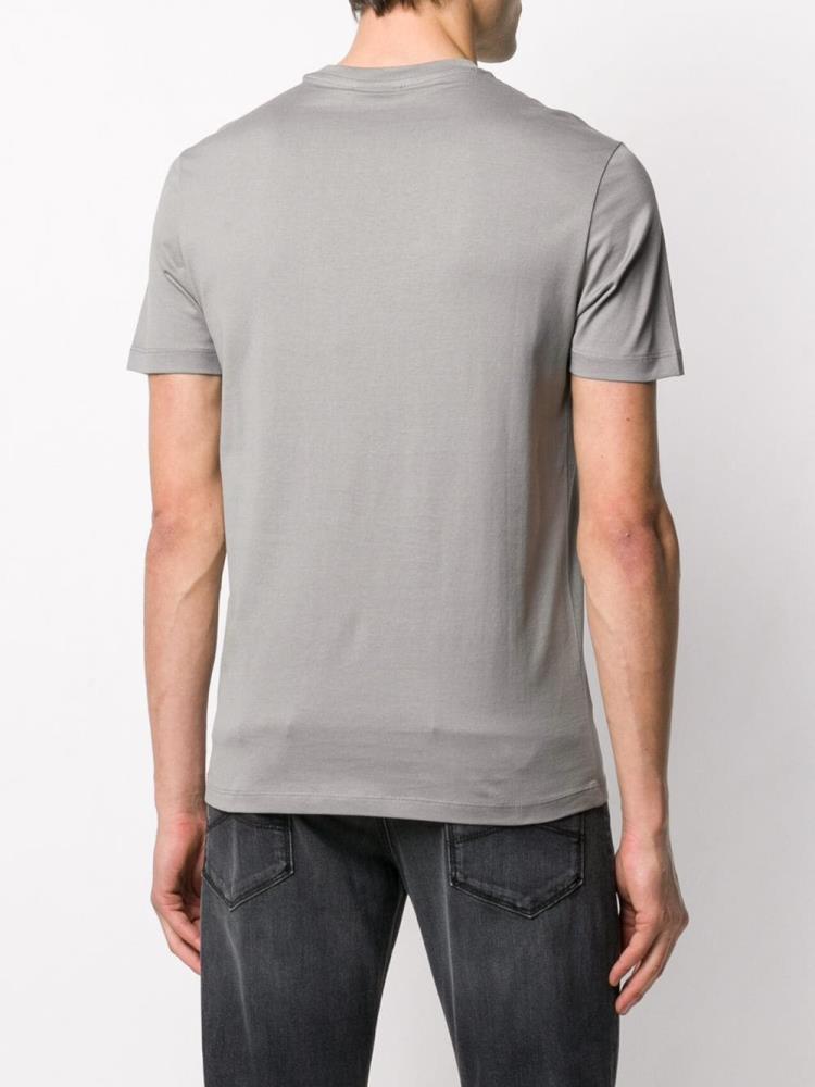 Grey Men's Armani Emporio Logo Print T Shirts | ME2A4LY