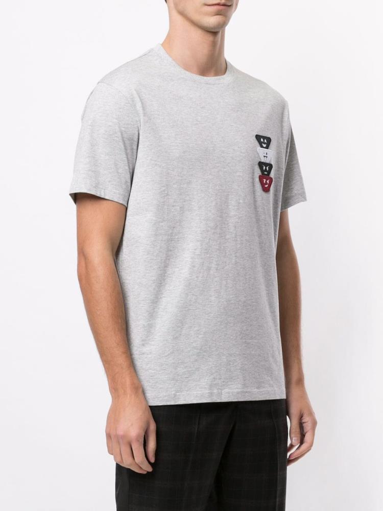 Grey Men's Armani Emporio Logo Print T Shirts | Y044G9Y