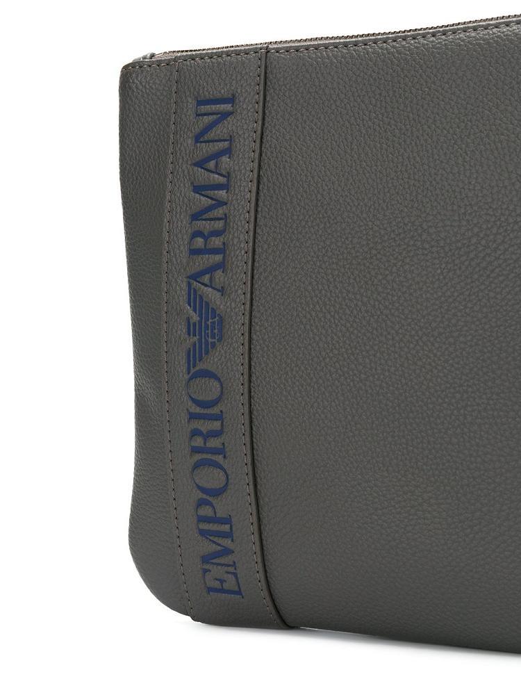 Grey Men's Armani Emporio Logo Shoulder Bags | ZKKOQQ9