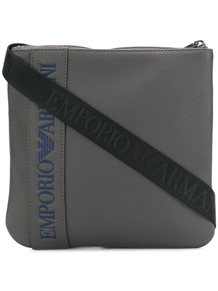 Grey Men\'s Armani Emporio Logo Shoulder Bags | ZKKOQQ9