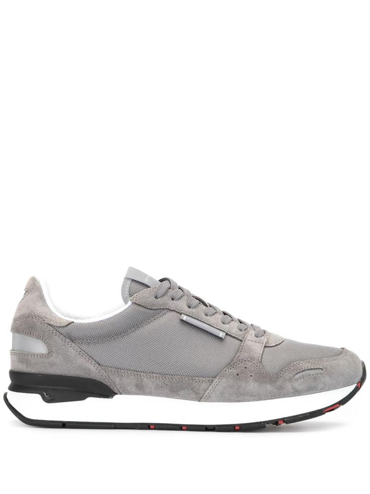 Grey Men\'s Armani Emporio Panelled Low Sneakers | 8Y9UA1X