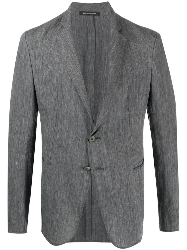 Grey Men\'s Armani Emporio Single Breasted Regular Blazers | KIUROID