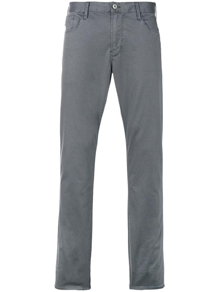 Grey Men\'s Armani Emporio Straight Leg Pants | GT20T81