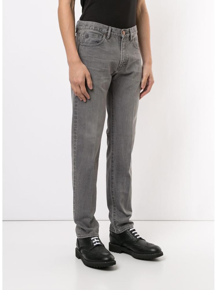 Grey Men's Giorgio Armani 5 Pocket Jeans | LZSCPNY