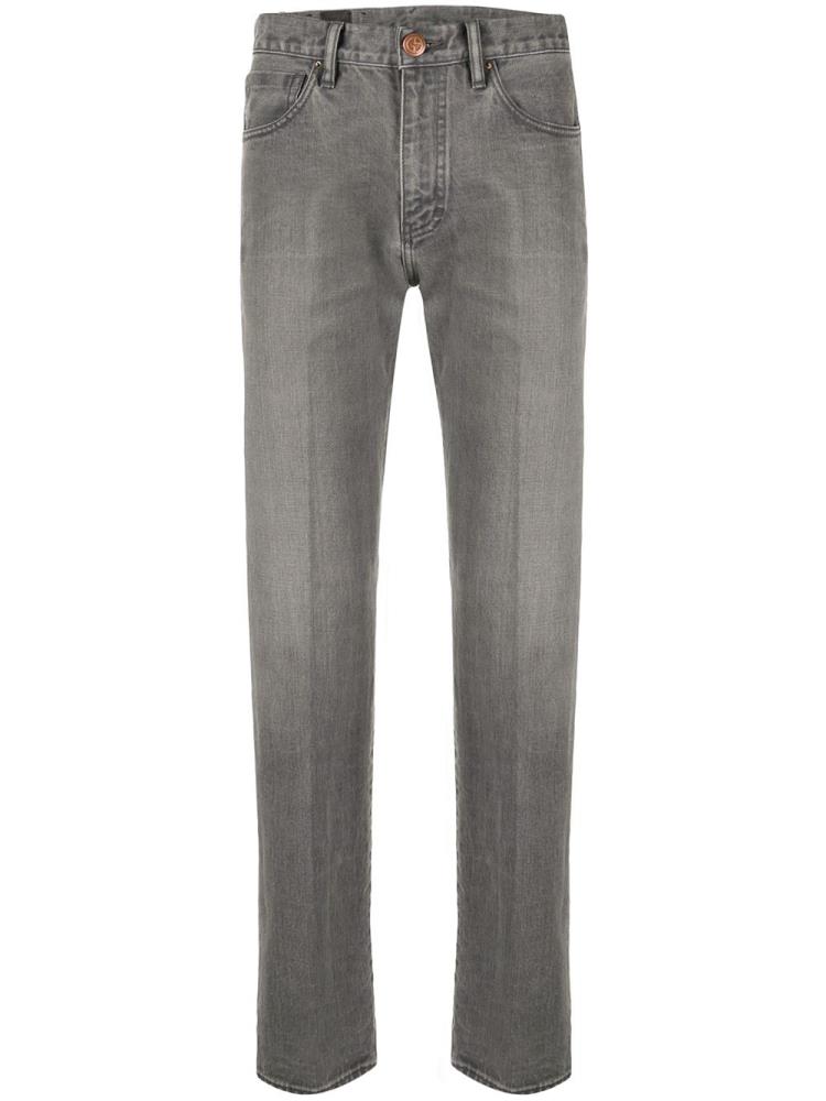 Grey Men\'s Giorgio Armani 5 Pocket Jeans | LZSCPNY