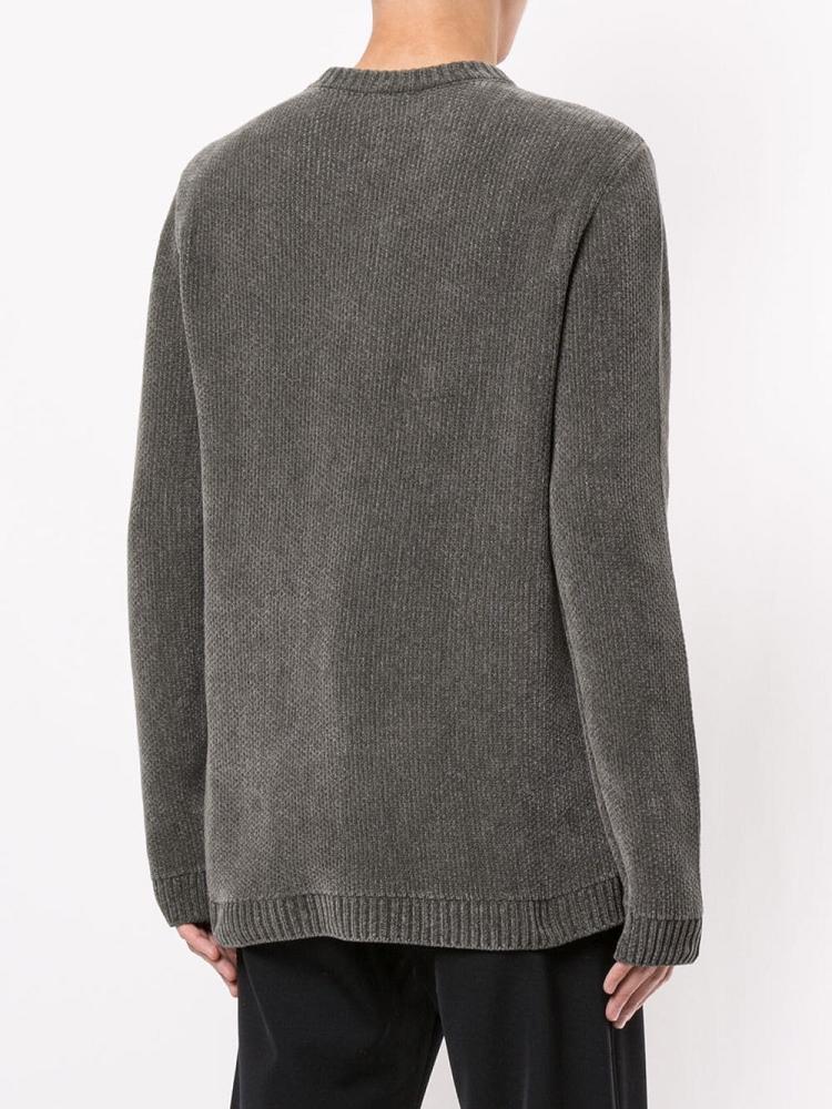 Grey Men's Giorgio Armani Henley Jumpers | 3J949ME