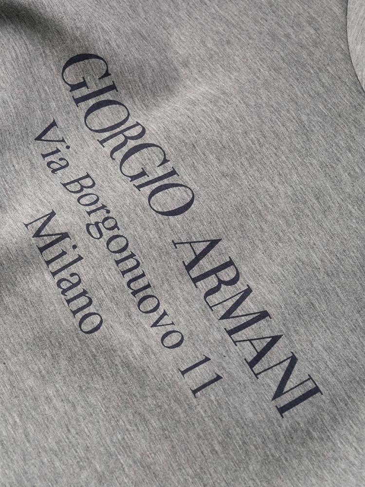 Grey Men's Giorgio Armani Logo Sweaters | JMZFTVV