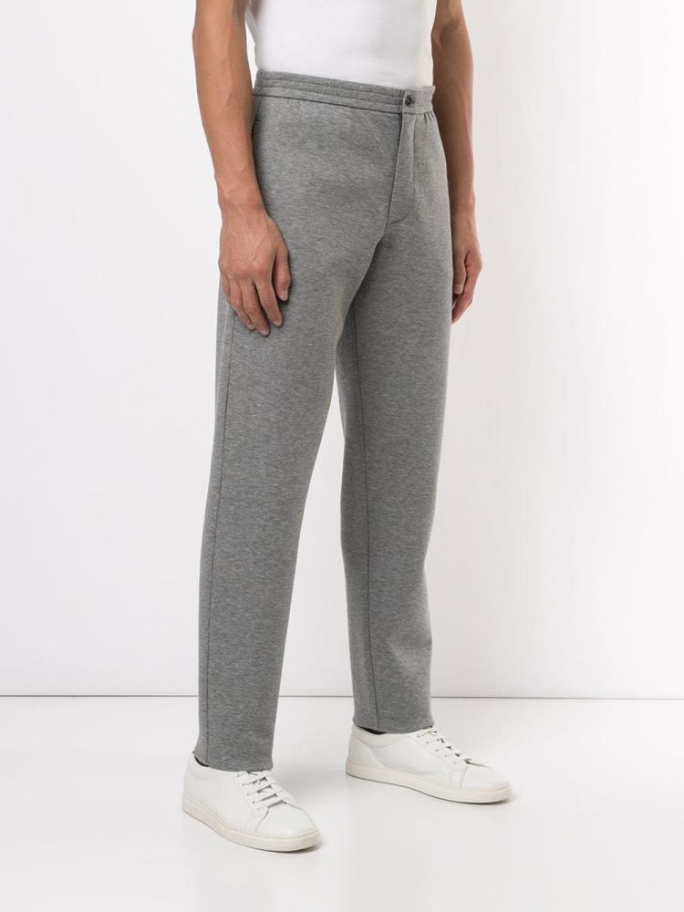 Grey Men's Giorgio Armani Press Stud Sweat Pants | 11XJFTD